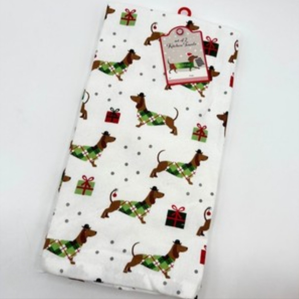 🎅 Dachshund Kitchen Towels